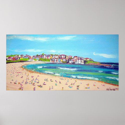 Trendy Bondi  _Abstract beach wall_art painting Poster
