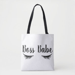 Trendy Boss Babe Eyelashes Tote Bag