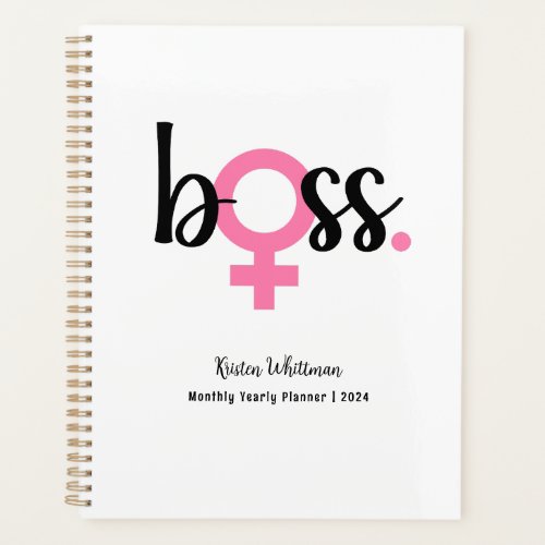 Trendy Boss Lady Modern Typography Planner