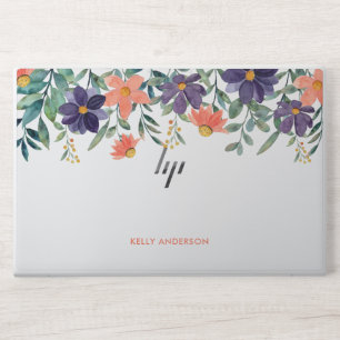 Trendy Botanical Foliage Pattern Monogrammed Decal
