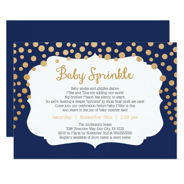 zazzle sprinkle invitations