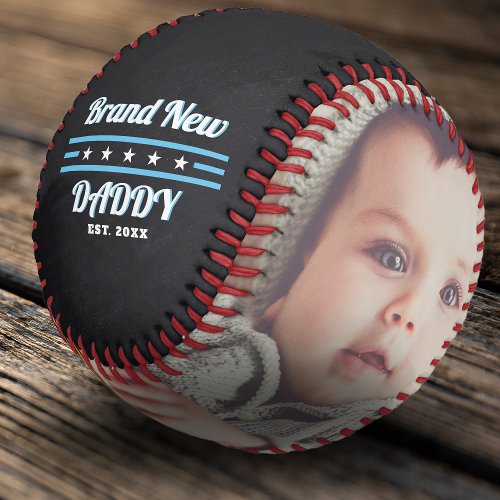 Trendy Brand New Daddy 2 Photo Keepsake Baseball