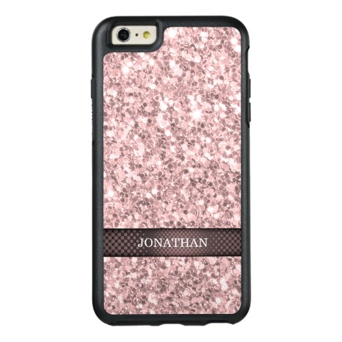 Trendy Brandy Rose Glitter OtterBox iPhone 66s Plus Case