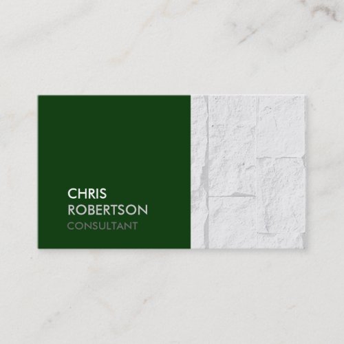 Trendy Brick Wall Green Attractive Business Card