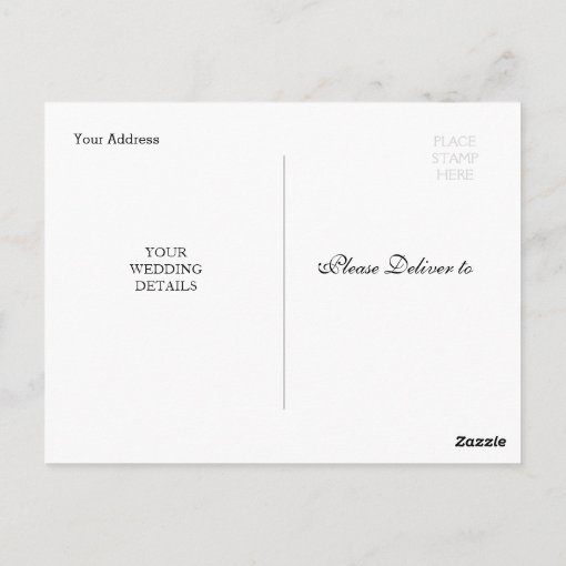Trendy bride & groom photo wedding Announcement Postcard Zazzle