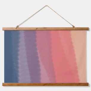 Trendy Bright Dusk Colored Watercolor Painting Hanging Tapestry