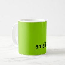 Trendy Bright Green Personalized