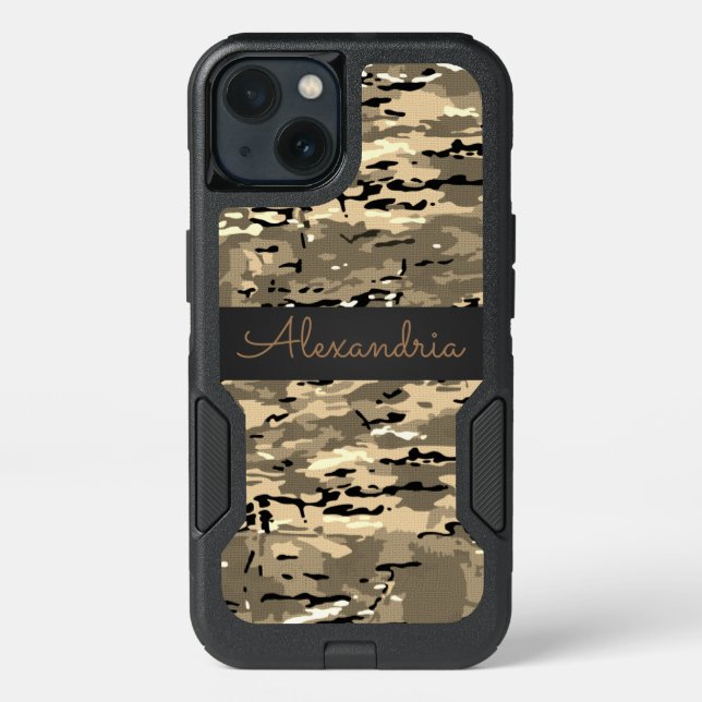 Trendy Brown Camo Otterbox Case (Back)