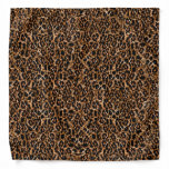 Trendy Brown Exotic Fur Pattern Leopard Print Bandana