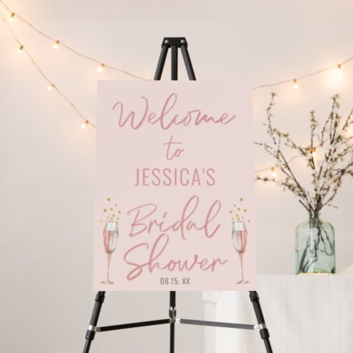 trendy Brunch  Bubbly bridal shower welcome sign
