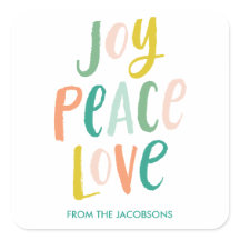 Trendy Brush Lettering Christmas Stickers