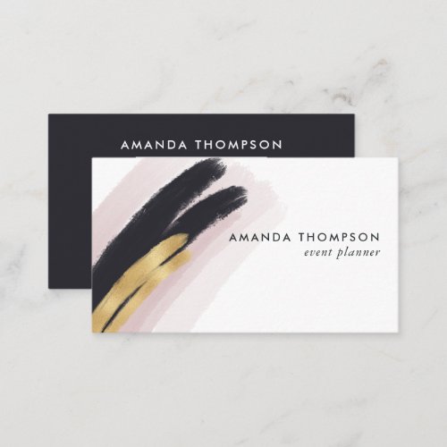 Trendy Brush Strokes Collage Business Card