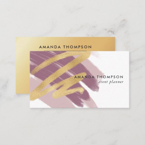 Trendy Brush Strokes Collage Business Card
