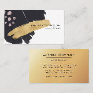 Trendy Brush Strokes Collage Business Card