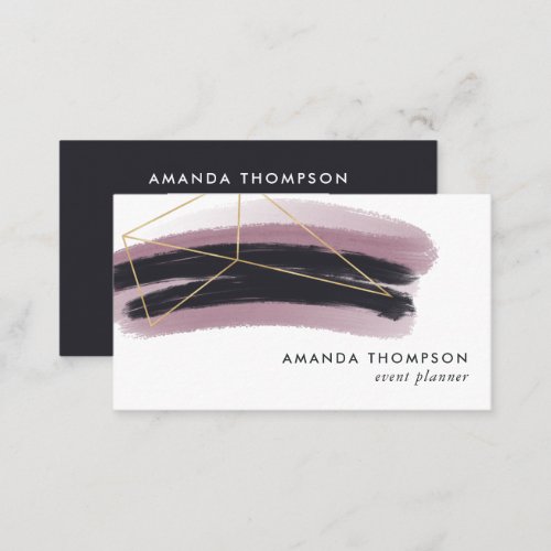 Trendy Brush Strokes Collage Business Card