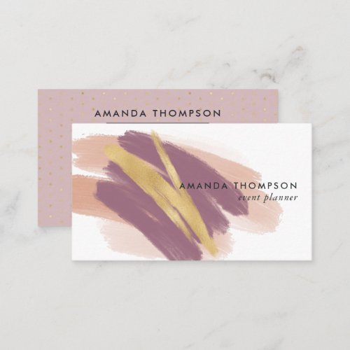 Trendy Brush Strokes Collage Business Card