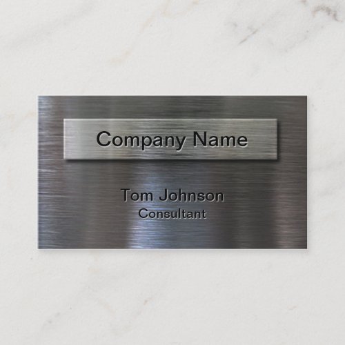 Brushed Steel Business Card