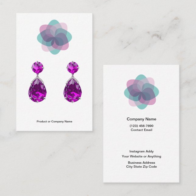 Trendy Budget Jewelry Display Cards  (Front/Back)