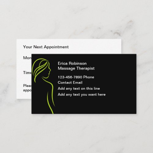 Trendy Budget Massage Appointment Business Cards