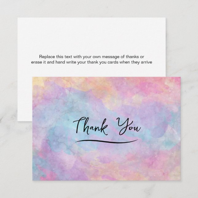 Trendy Bulk Business Thank You Cards  (Front/Back)