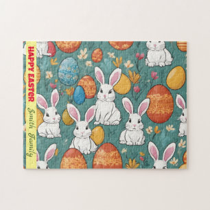 Trendy Bunny Easter Collection Jigsaw Puzzle