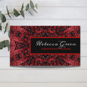 Trendy Burgundy Red Nail Salon Beauty Fashion Business Card