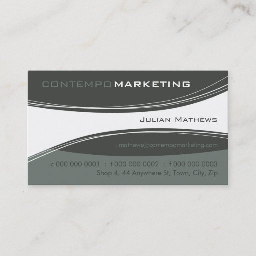 Customizable TRENDY BUSINESS CARD :: contempo 12AL
