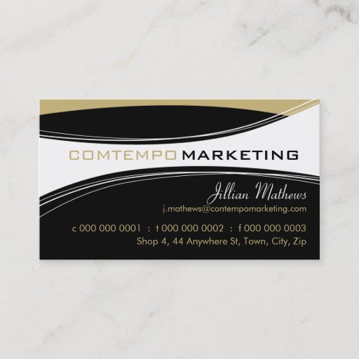 Customizable TRENDY BUSINESS CARD :: contempo 1BL