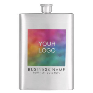 Trendy Business Company Logo Here Modern Elegant Flask