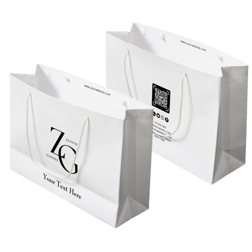 Trendy Business Custom Logo Minimalist Large Gift Bag