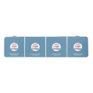 Trendy Business Promotion Customizable Dusty Blue Beer Pong Table