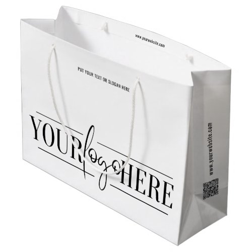 Trendy Business Promotional Custom Logo Minimalist Large Gift Bag