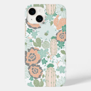 Trendy Cactus Pattern Case-Mate iPhone 14 Case