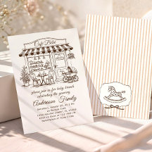 Trendy Cafe Bebe French Coffee Shop Baby Shower