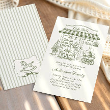 Trendy Cafe Bebe French Coffee Shop Baby Shower