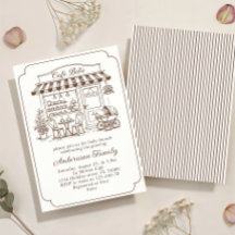 Trendy Cafe Bebe French Coffee Shop Baby Shower