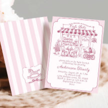 Trendy Cafe Bebe French Coffee Shop Baby Shower