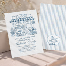 Trendy Cafe Bebe French Coffee Shop Baby Shower