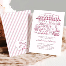 Trendy Cafe Bebe French Coffee Shop Baby Shower