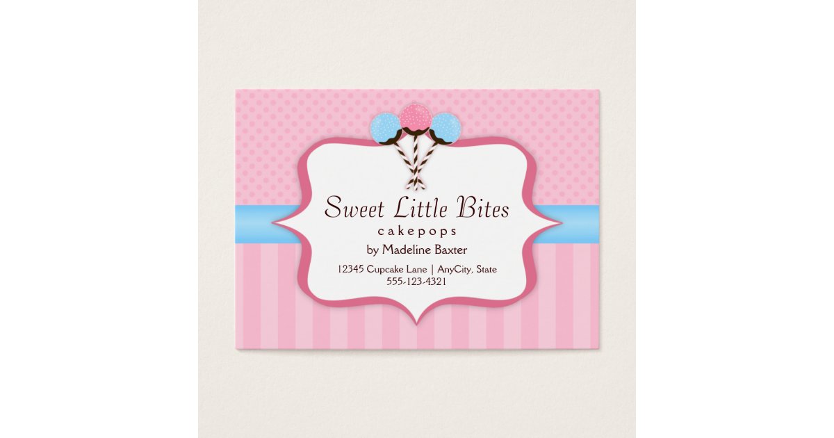 Trendy Cake Pop Bakery Business Cards | Zazzle.com