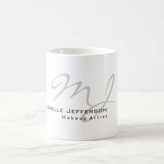 Trendy Calligraphy Cute Add Name Professional Coffee Mug (Center)
