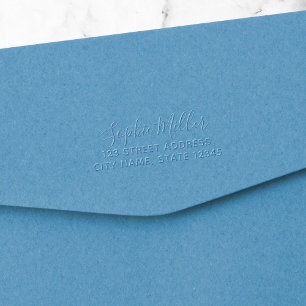Trendy Calligraphy Script Name Return Address Embosser