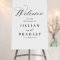 trendy calligraphy wedding welcome sign