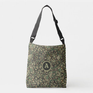 Trendy Camouflage Green Personalized Letter  Crossbody Bag