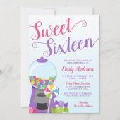 Trendy Candy Sweet 16 Invitation (Front)