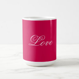 Trendy Carmine Background Love Wedding Coffee Mug