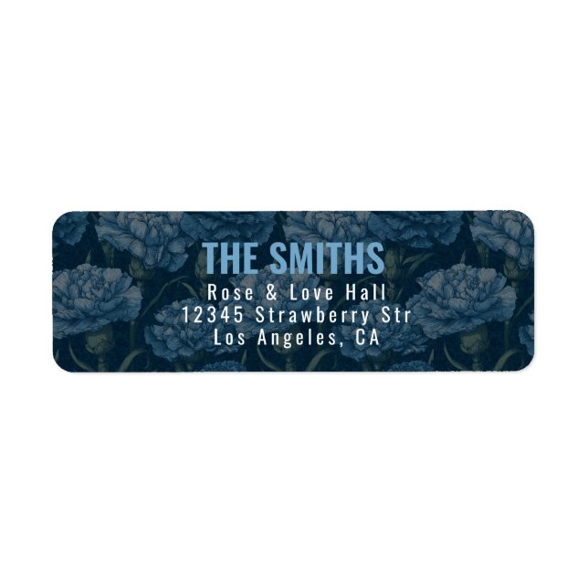 Trendy Carnation Inspired Countryside Wedding Label (Front)