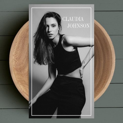 Trendy Casual Black  White Photo Business Card