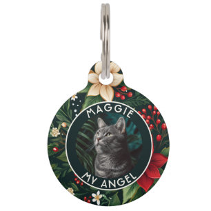 Trendy Cat Dad Gift Christmas Print Pet ID Tag