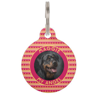Trendy Cat Dad Gift Stripes Print Pet ID Tag